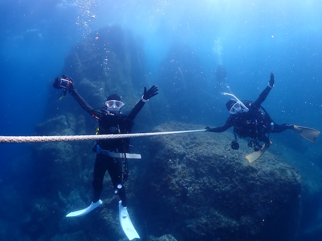 唐津馬渡島ダイバー浮上