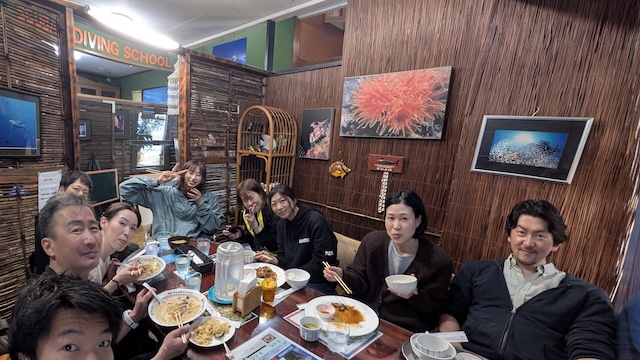 ちゃんぽんシャワーダイビングログ付け