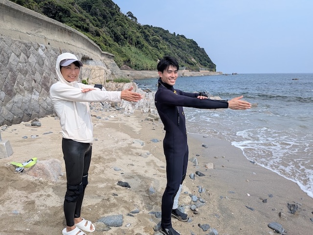 志賀島　ダイバー