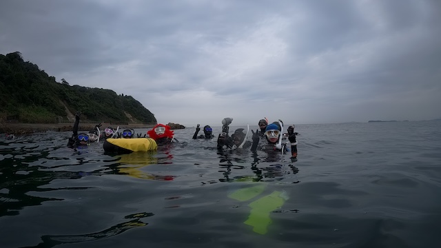 志賀島送別ダイブ